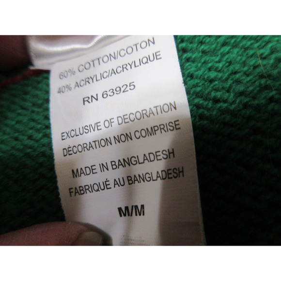 Christmas Sweater "Elf on the Shelf" Logo Green & Red Logo Ladies M - Picture 8 of 10